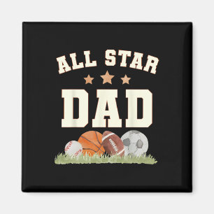 Dad Of The Birthday Boy Sketll Footll Soccer Sport Magnet