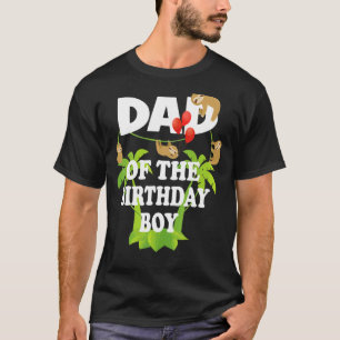 Dad Of The Birthday Boy Sloth Kid B Day Party Cute T-Shirt