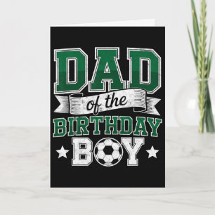 Dad Of The Birthday Boy Soccer Goalie Bday Player Card