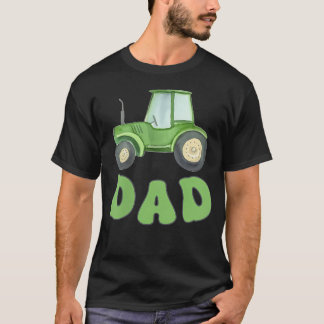 Dad Of The Birthday Boy Tractor Farm Trucks T-Shirt