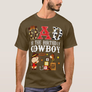 Dad of The Birthday Cowboy 1st First Birthday Cowb T-Shirt