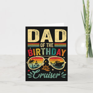 Dad Of The Birthday Cruiser Sungles Cruise Vintage Card
