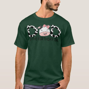 Dad Of The Birthday For Girl Cow Farm First Birthd T-Shirt