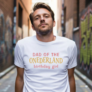 Dad of the birthday girl Alice in Wonderland  T-Shirt