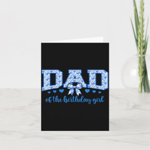 Dad of The Birthday Girl Blue Chinoiserie Floral Card