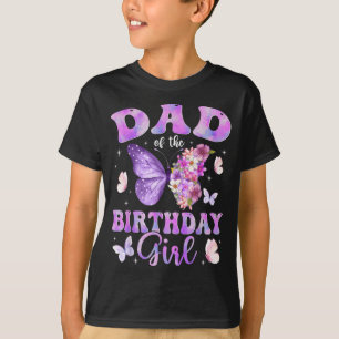 Dad of The Birthday Girl Butterfly Party Matching T-Shirt