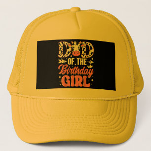 Dad Of The Birthday Girl Cow Father Daddy Trucker Hat
