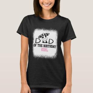 Dad Of The Birthday Girl Farm Cow Daddy Papa 1st T-Shirt