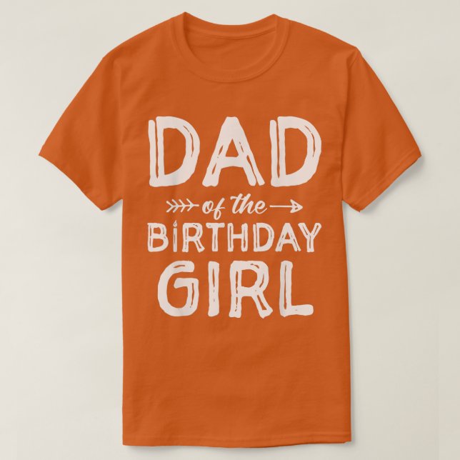 Dad of the Birthday Girl Tie Dye Fathers Day Men T-Shirt (Design Front)