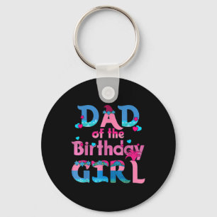 Dad Of The Birthday Girl Troll Family Party Decora Key Ring