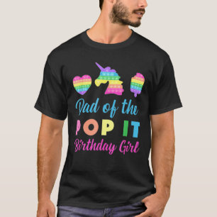 Dad Of The Birthday Girl Unicorn-Donut Grow Up Fam T-Shirt