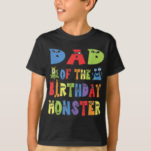 Dad Of The Birthday Monster Alien Kid B-day Party T-Shirt