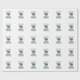 Dad of the Birthday Turtle Funny Turtle Dad Design Wrapping Paper