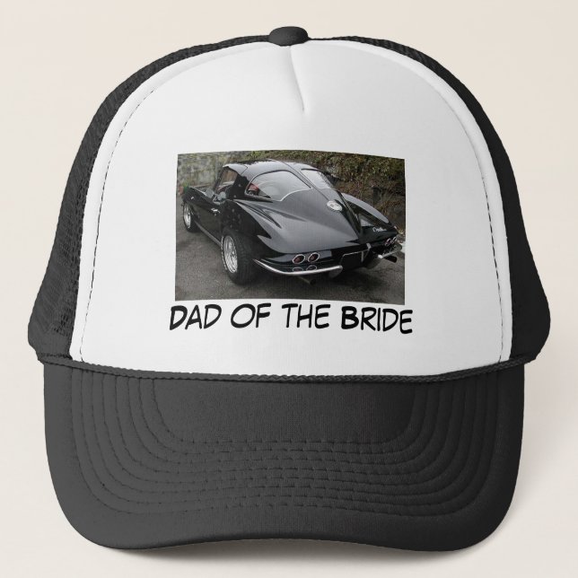 Dad of the Bride Corvette Trucker Hat (Front)