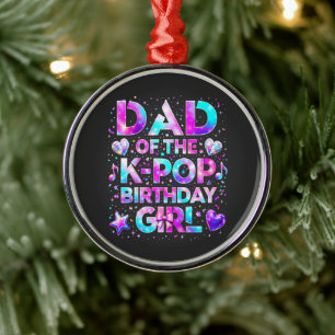 Dad Of The K-Pop Birthday Korean Music Metal Tree Decoration