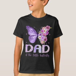 Dad of The Little Butterfly 1st Birthday Girl T-Shirt