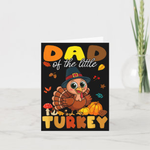 Dad Of The Little Turkey Thanksgiving Baby Shower Card