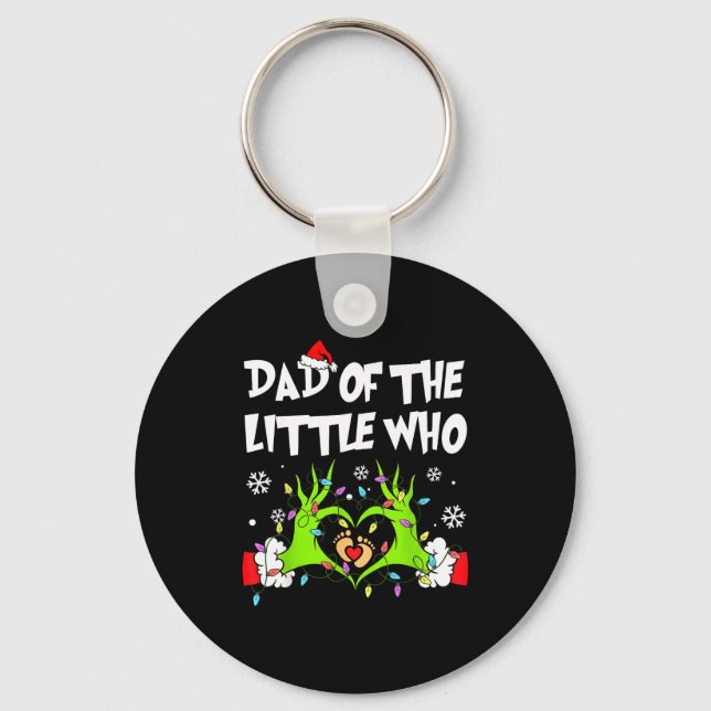Dad Of The Little Who Funny Christmas Pregnancy An Key Ring (Front)