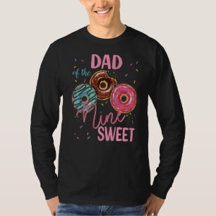 Dad Of The Sweet Nine 9th Doughnut Birthday Party  T-Shirt