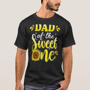 Dad Of The Sweet One 1st Birthday Sunflower Family T-Shirt