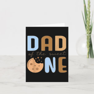 Dad Of The Sweet One Cookies And Milk 1st Birthday Card