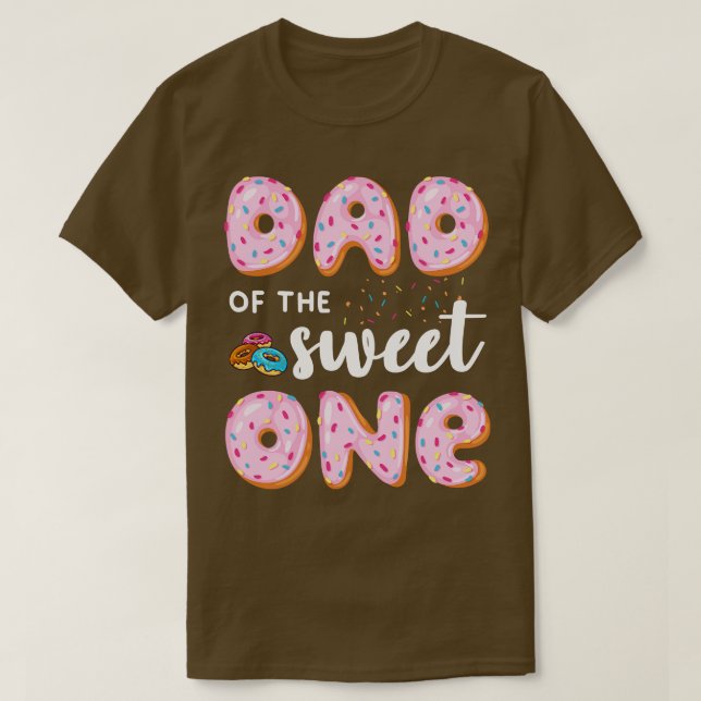 Dad Of The Sweet One Doughnut Birthday  T-Shirt (Design Front)