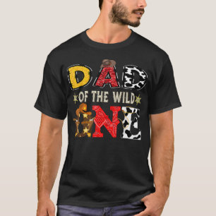 Dad Of The Wild One 1St Birthday Boy Western T-Shirt