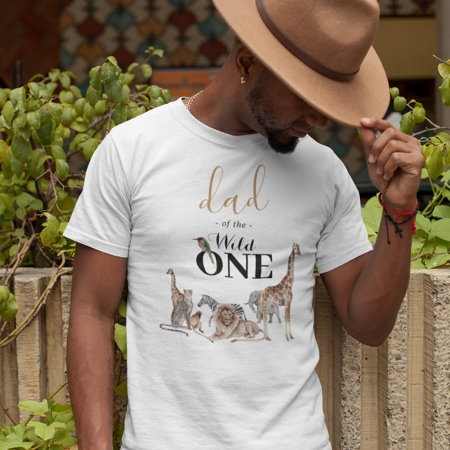 Dad of the Wild One Safari First Birthday T-Shirt (Creator Uploaded)