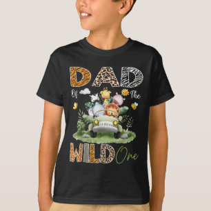 Dad Of The Wild One Safari Truck 1st Birthday Boy T-Shirt