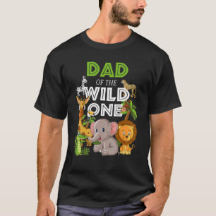 Dad Of The Wild One Zoo Birthday Safari Jungle Ani T-Shirt