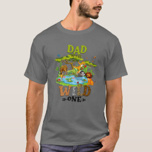 Dad Of The Wild One Zoo Birthday Woodland Animals T-Shirt