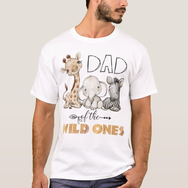 Dad of the Wild Ones 1st Birthday T-Shirt (Front)