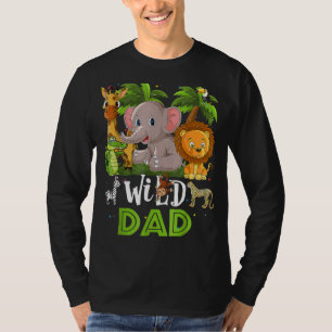 Dad Of The Wild Zoo Birthday Safari Jungle Animal T-Shirt
