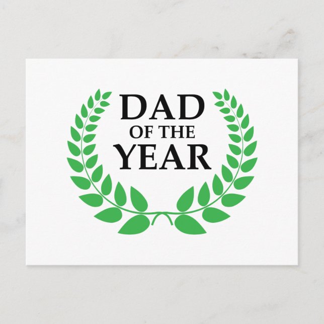 Dad of The Year Award Postcard (Front)