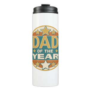 Dad of the Year Retro Badge – Father’s Day Gift Thermal Tumbler