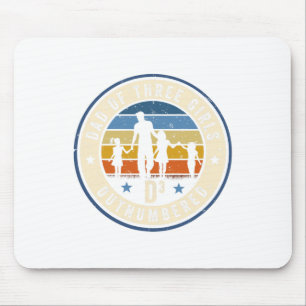 Dad Of Three Girls Outnumbered D3 Cubed Fathers Da Mouse Pad