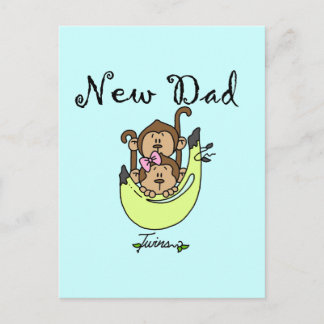 Dad of Twins Boy and Girl Tshirts and Gifts Postcard