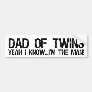 Dad of twins bumper sticker