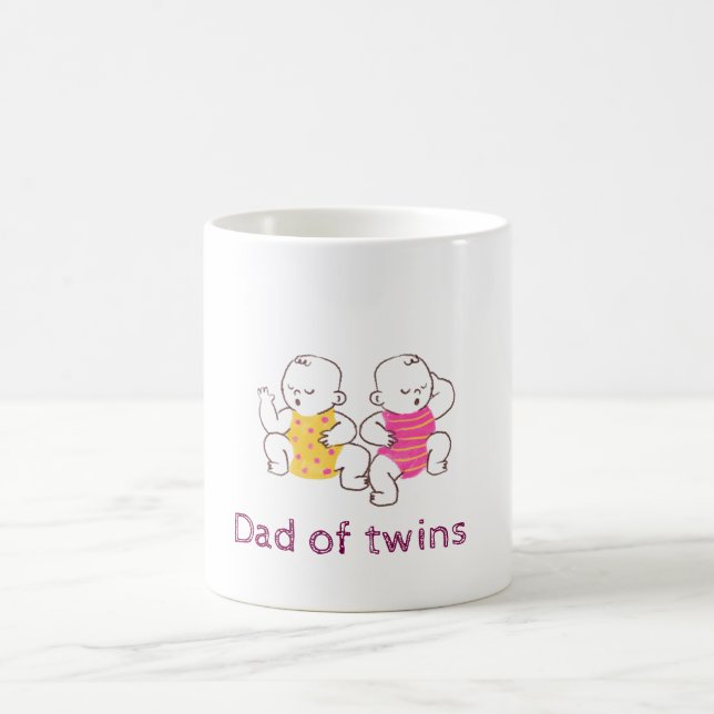 Dad of Twins Coffee Mug (Center)