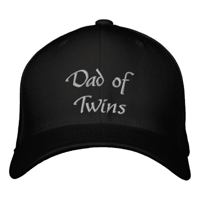 Dad of Twins Embroidered Hat (Front)