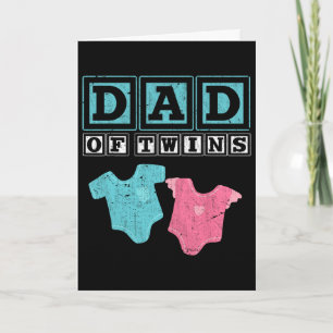 Dad Of Twins Family Daddy Fathers Day Future Paren Card