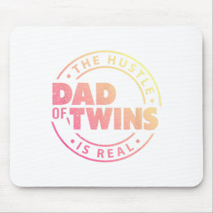 Dad Of Twins Funny New Dad To Be Tired Love Proud Mouse Pad