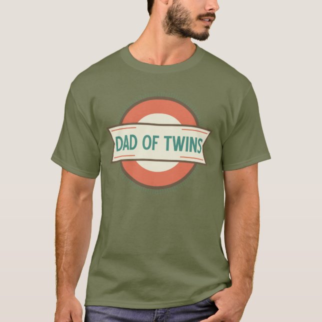 Dad of Twins Gift Idea T-Shirt (Front)