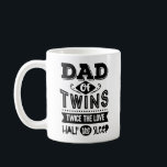 Dad Of Twins Twice the Love Half the Sleep Coffee Mug<br><div class="desc">Dad of twins,  twice the love,  half the sleep. Black vintage typography design. Father's Day gift idea.</div>