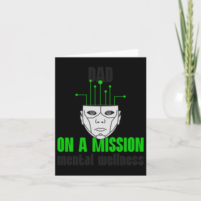Dad On A Mission Mental Wellness Theraphy Affirmat Card (Front)