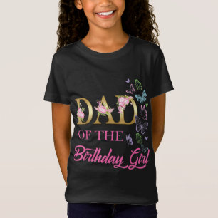 Dad One 1st First Birthday Matching Family Butterf T-Shirt