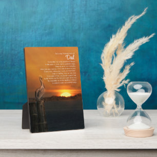 Dad or Father Memorial Remembrance Spiritual Plaque