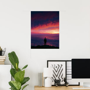Dad Overlooking the City Poster