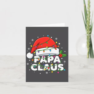Dad Papa Claus Christmas Lights Family Matching Lo Card
