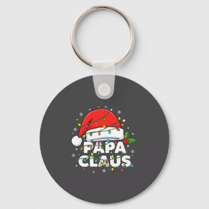Dad Papa Claus Christmas Lights Family Matching Lo Key Ring